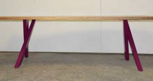 Tavolo legno Design Pino Fuxia